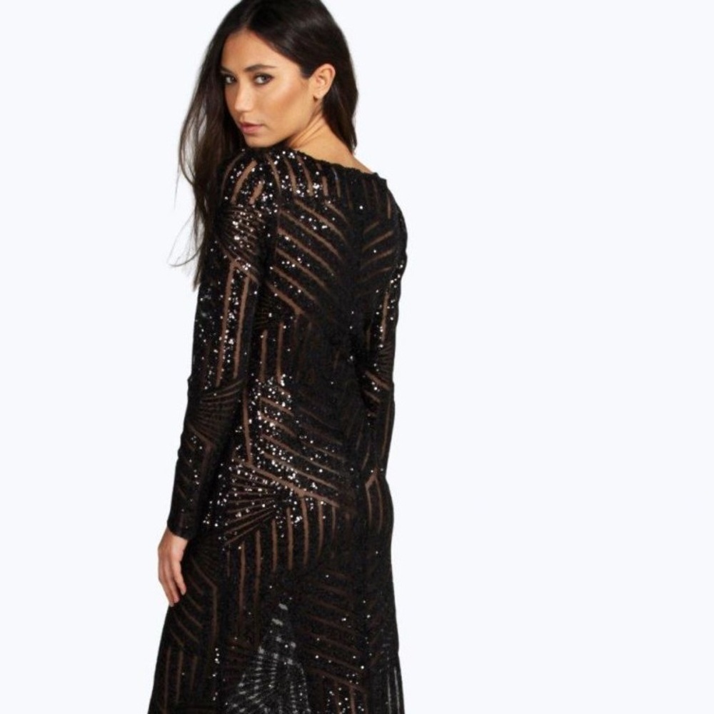 Boohoo Boutique Mia Sequin Maxi Dress